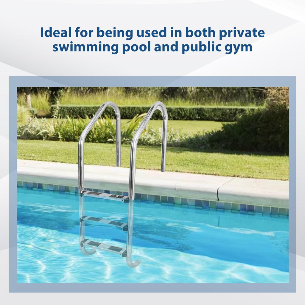 3 Non-Slip Step Ladder 304 Stainless Steel Ladder for Swimming Pool In-Ground