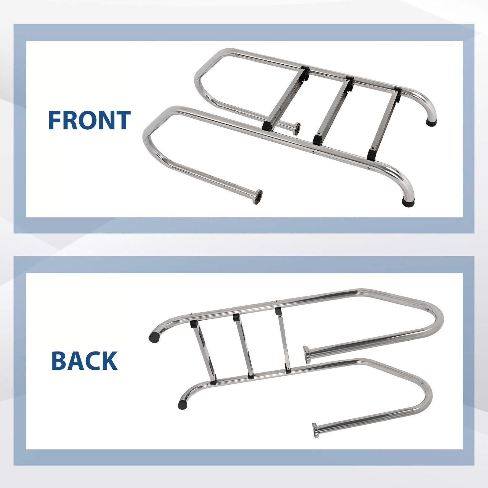 3 Non-Slip Step Ladder 304 Stainless Steel Ladder for Swimming Pool In-Ground