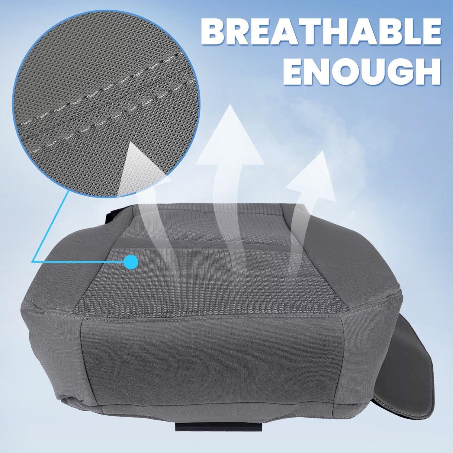 For Dodge Ram 1500 06 07 08 09 10 Gray Front Driver Bottom Side Seat Cover Cloth