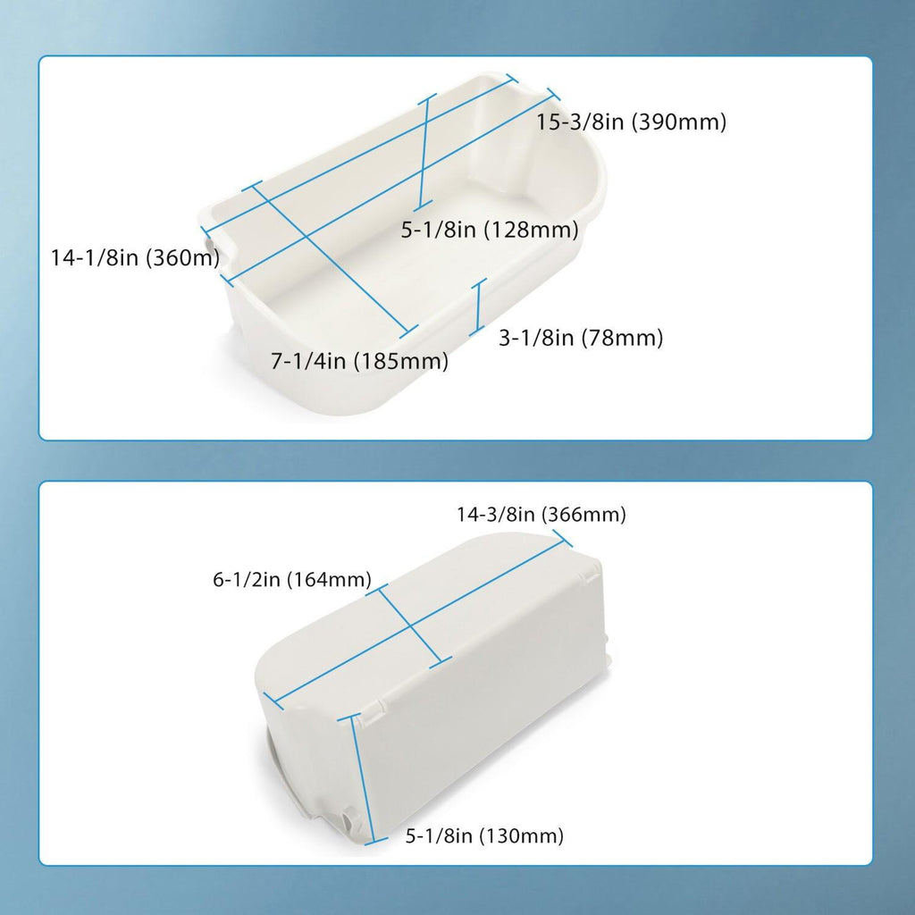 (2 pack) White Gallon Door Bin For Frigidaire Refrigerator AP2116036 # 240356401