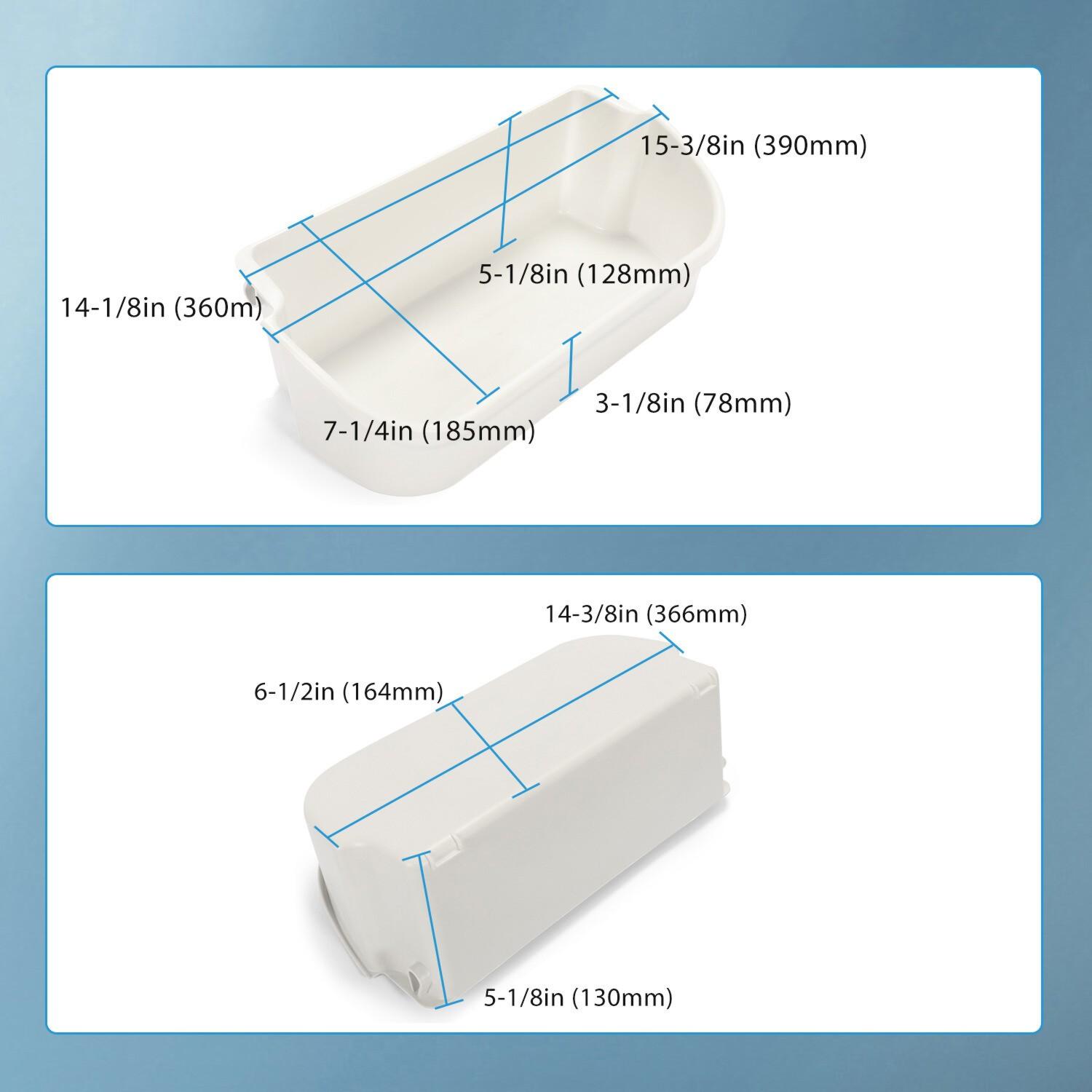 (2 pack) White Gallon Door Bin For Frigidaire Refrigerator AP2116036 # 240356401