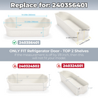 (2 pack) White Gallon Door Bin For Frigidaire Refrigerator AP2116036 # 240356401