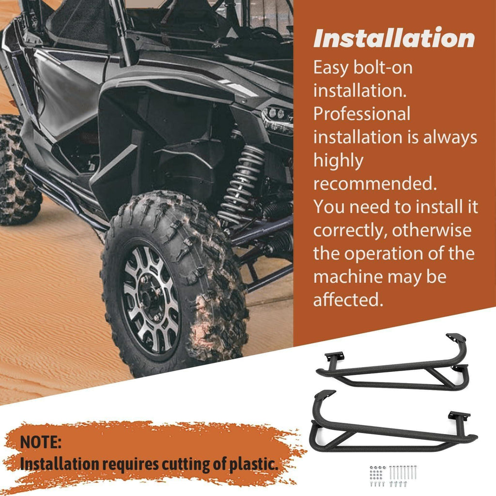 Heavy Duty Nerf Bars Rock Sliders Steel For 2019-2024 Honda Talon 1000X / 1000R