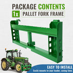 Pallet Fork Frame Attachments 50" Fits John Deere 200 Skid Steer Loaders 4000lbs