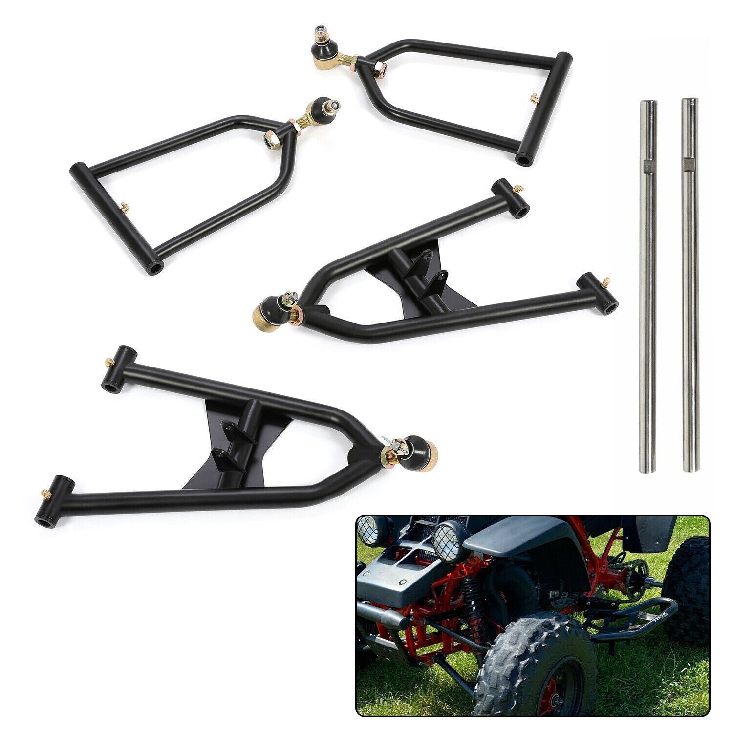 Front Upper and Lower A-Arms FOR 87-06 Yamaha Banshee 350 YFZ350 +2 +1 Stainles