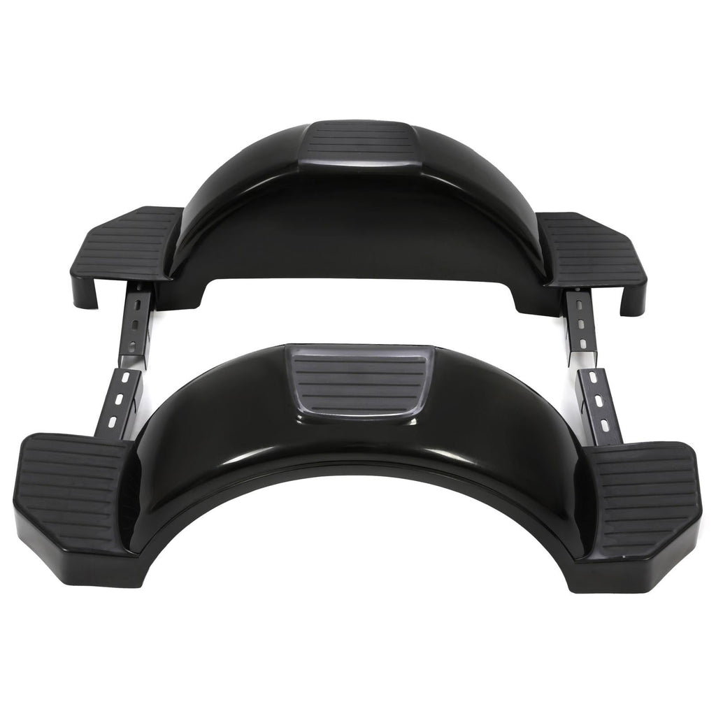 Glossy Black 2 SINGLE AXLE TRAILER FENDERS FOR 13" WHEELS TIRES SKIRT BOAT PAIR