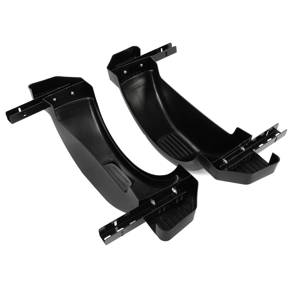 Glossy Black 2 SINGLE AXLE TRAILER FENDERS FOR 13" WHEELS TIRES SKIRT BOAT PAIR