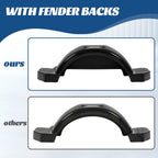 Glossy Black 2 SINGLE AXLE TRAILER FENDERS FOR 13" WHEELS TIRES SKIRT BOAT PAIR