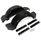 Glossy Black 2 SINGLE AXLE TRAILER FENDERS FOR 13" WHEELS TIRES SKIRT BOAT PAIR