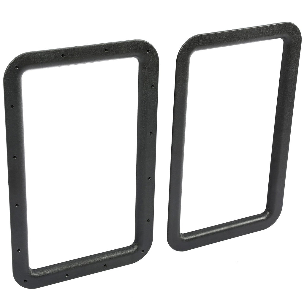 Travel Trailer RV Camper Black Entrance Door Window Interior & Exterior Frame
