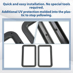 Travel Trailer RV Camper Black Entrance Door Window Interior & Exterior Frame