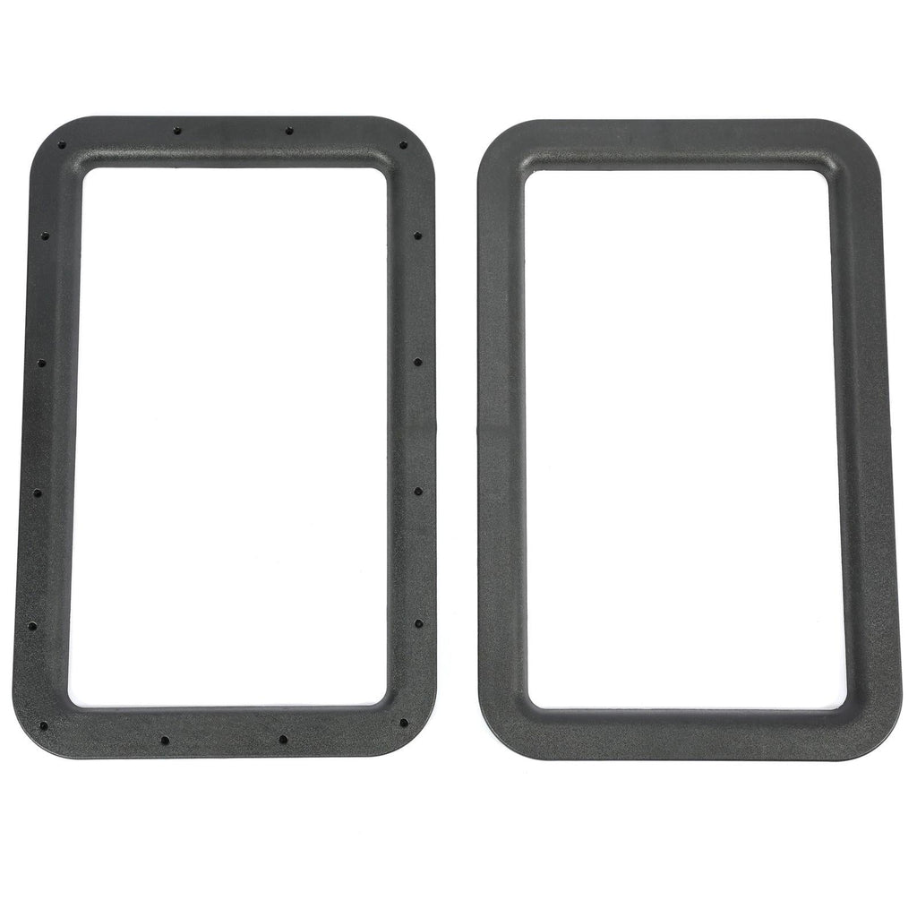 Travel Trailer RV Camper Black Entrance Door Window Interior & Exterior Frame