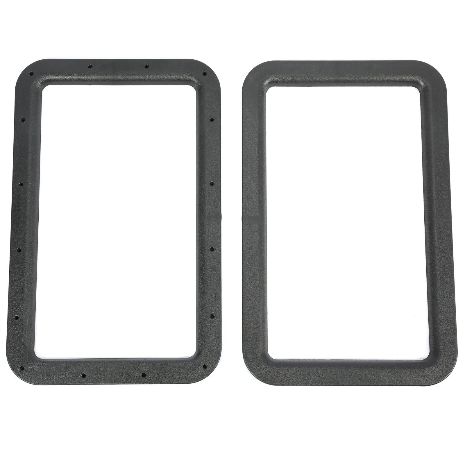 Travel Trailer RV Camper Black Entrance Door Window Interior & Exterior Frame