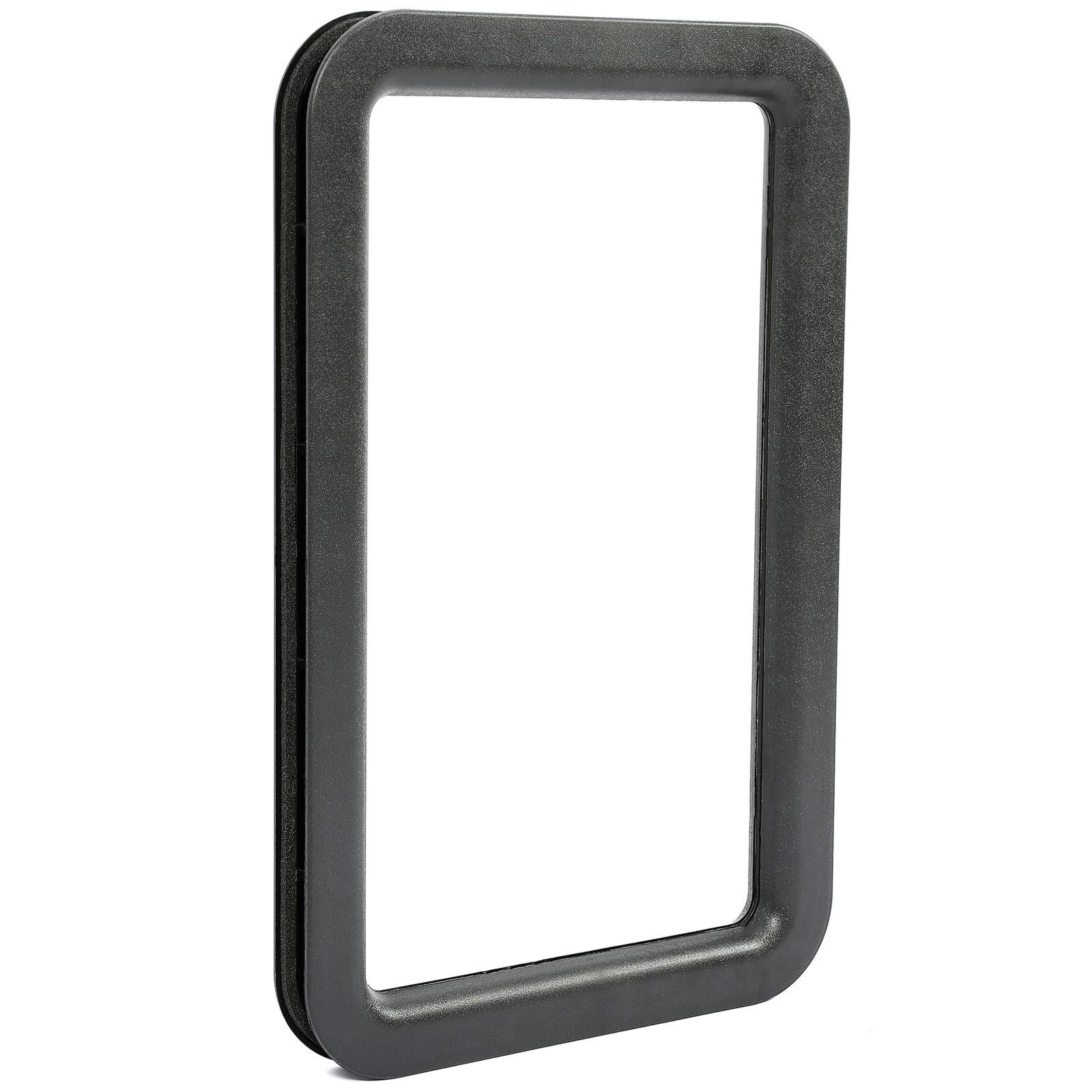 Travel Trailer RV Camper Black Entrance Door Window Interior & Exterior Frame