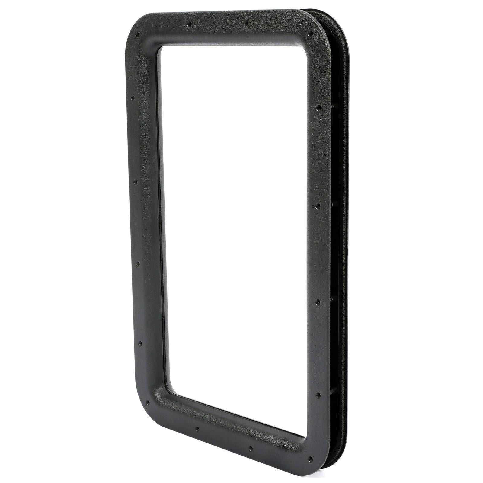 Travel Trailer RV Camper Black Entrance Door Window Interior & Exterior Frame