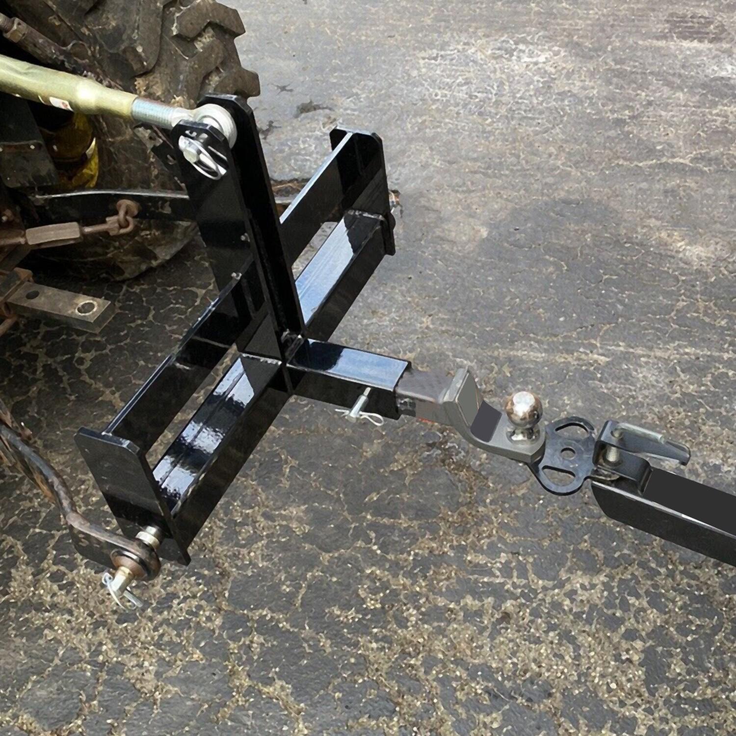 3 Point 2" Receiver Hitch Drawbar W/Suitcase Weight Bracket For CAT 1 Tractors