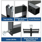 3 Point 2" Receiver Hitch Drawbar W/Suitcase Weight Bracket For CAT 1 Tractors