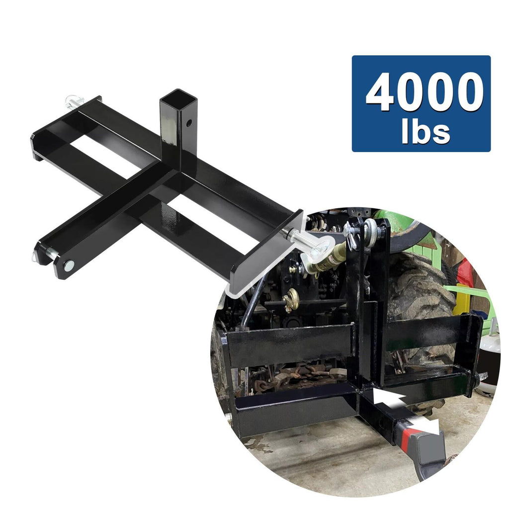 3 Point 2" Receiver Hitch Drawbar W/Suitcase Weight Bracket For CAT 1 Tractors