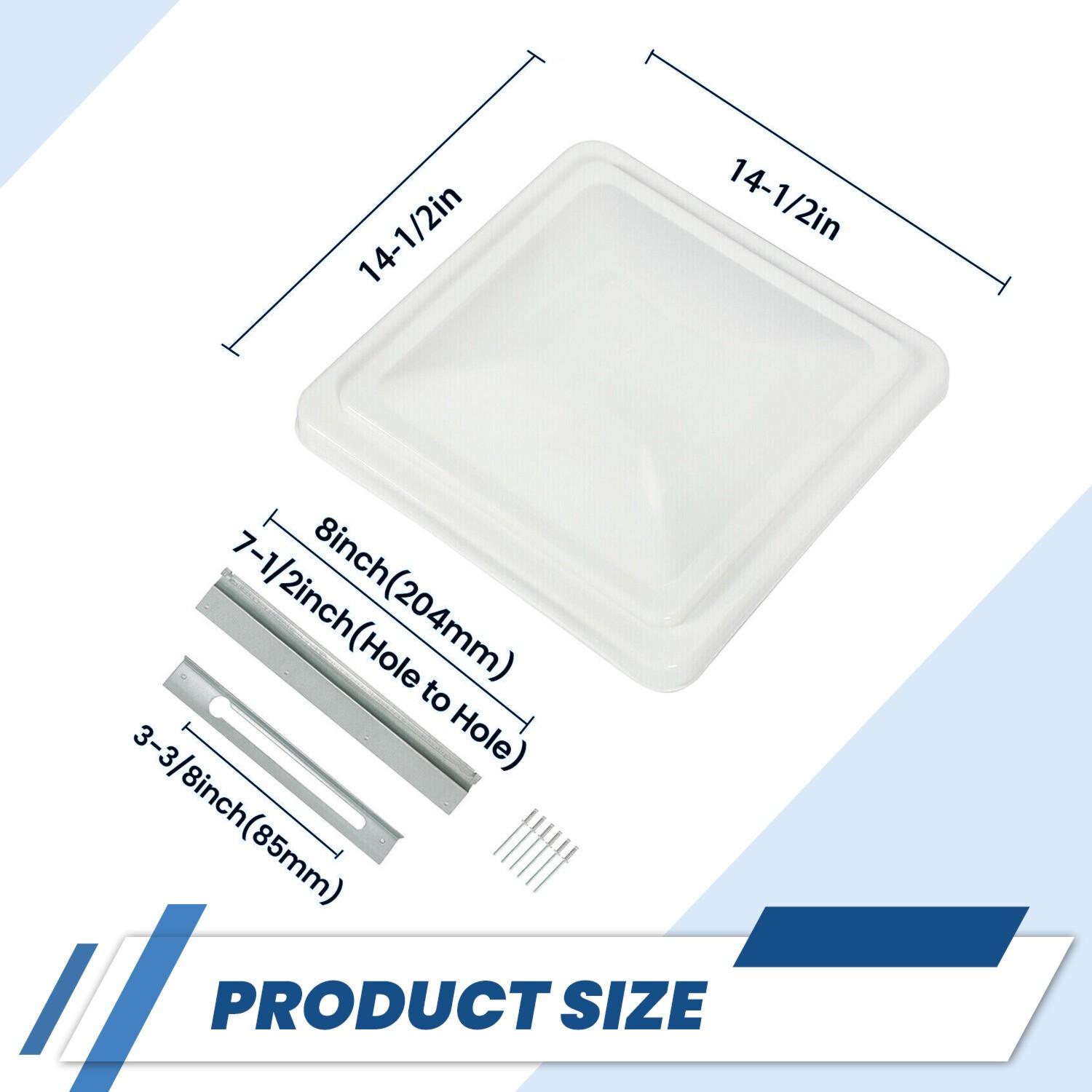 2Pack 14"X14" RV Replacement Roof Vent Cover White Camper (Trailer) Vent Cover