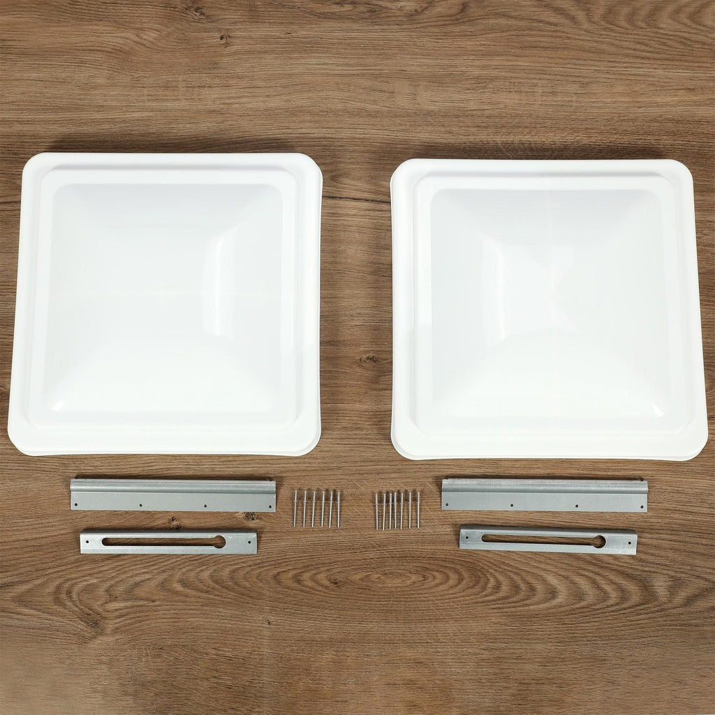 2Pack 14"X14" RV Replacement Roof Vent Cover White Camper (Trailer) Vent Cover