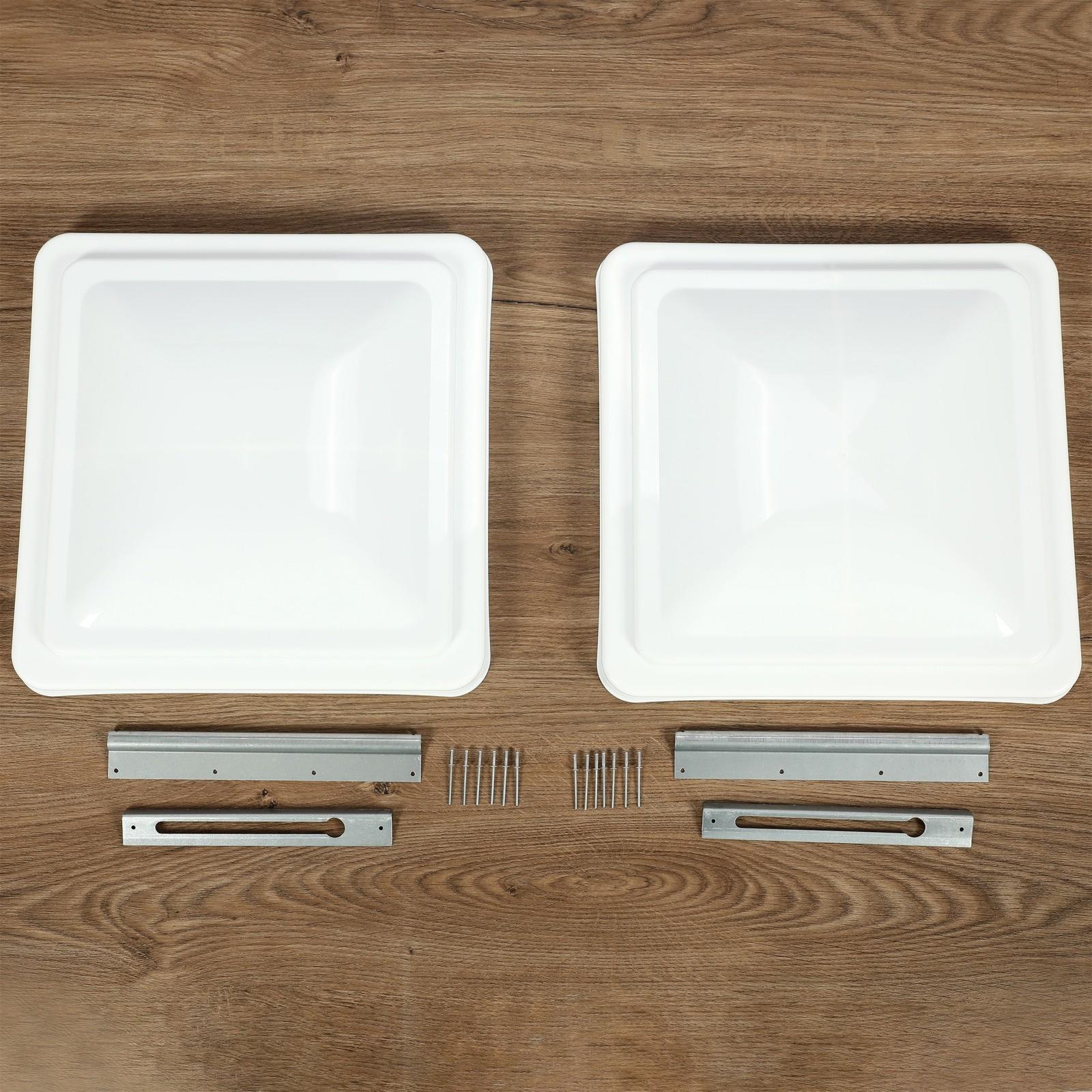 2Pack 14"X14" RV Replacement Roof Vent Cover White Camper (Trailer) Vent Cover