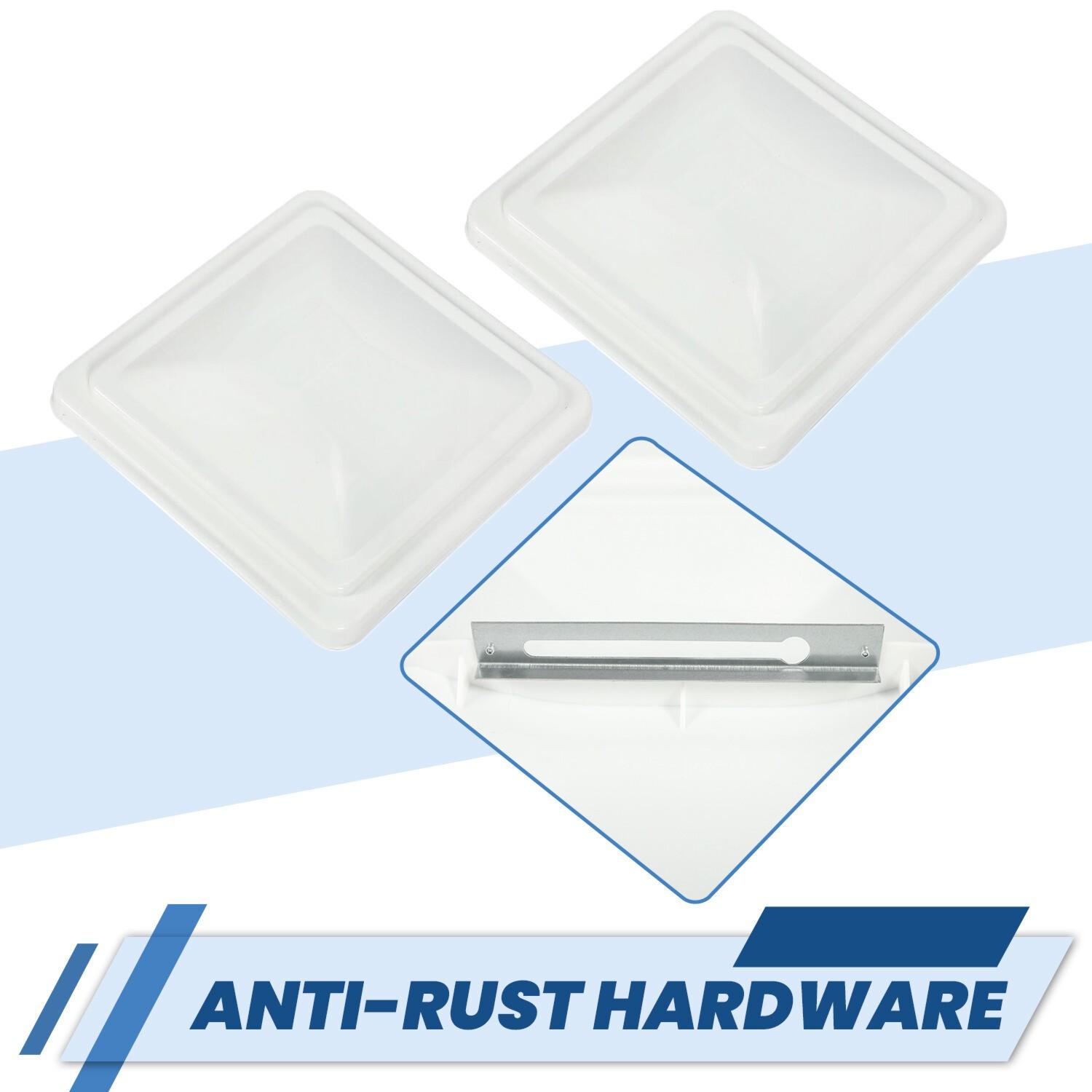 2Pack 14"X14" RV Replacement Roof Vent Cover White Camper (Trailer) Vent Cover