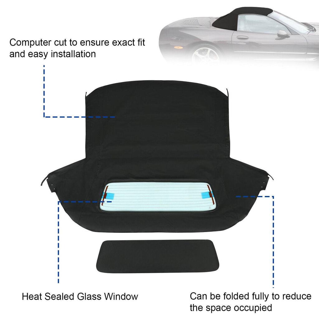 Convertible Soft Top & Heated Glass window  Fits For Corvette C5 1998-2004