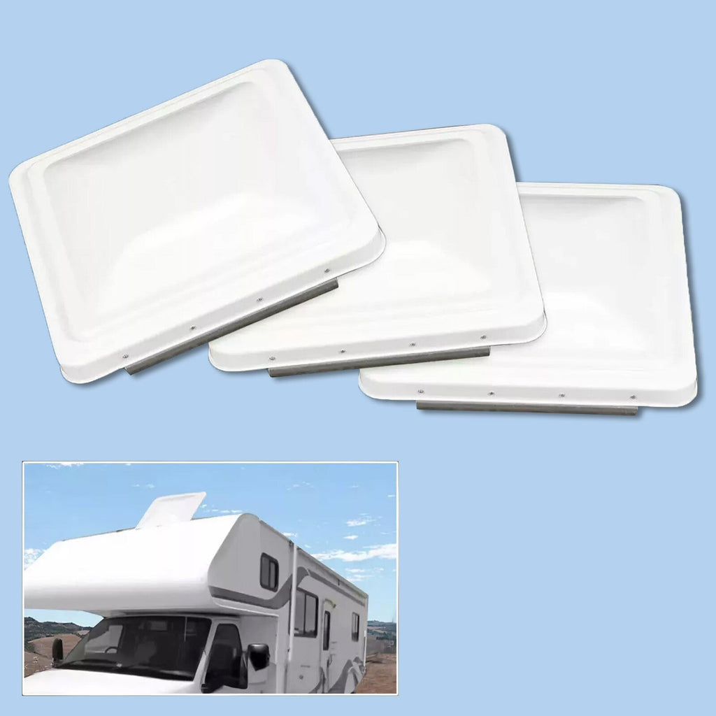 3 Pack RV Roof Vent Cover Lid White For Camper Trailer Air Ventline 14" X14"