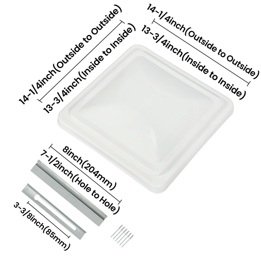 3 Pack RV Roof Vent Cover Lid White For Camper Trailer Air Ventline 14" X14"