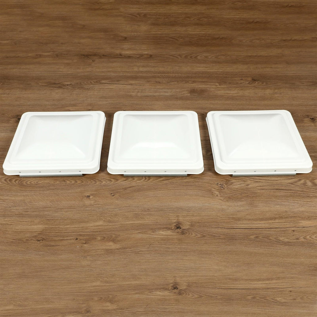 3 Pack RV Roof Vent Cover Lid White For Camper Trailer Air Ventline 14" X14"