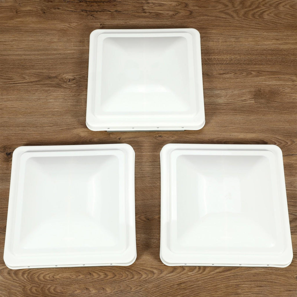 3 Pack RV Roof Vent Cover Lid White For Camper Trailer Air Ventline 14" X14"