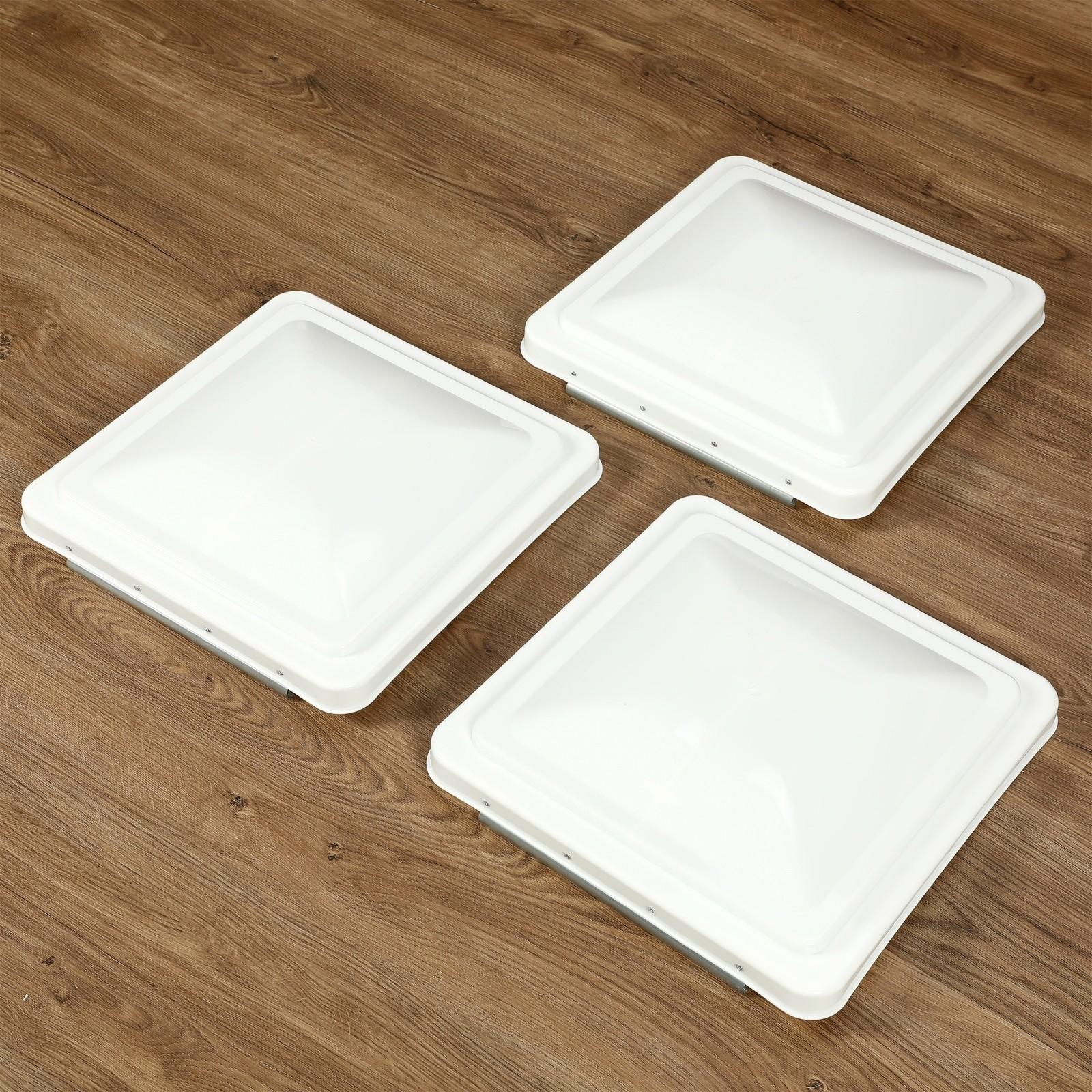 3 Pack RV Roof Vent Cover Lid White For Camper Trailer Air Ventline 14" X14"