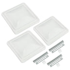 3 Pack RV Roof Vent Cover Lid White For Camper Trailer Air Ventline 14" X14"