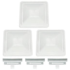 3 Pack RV Roof Vent Cover Lid White For Camper Trailer Air Ventline 14" X14"