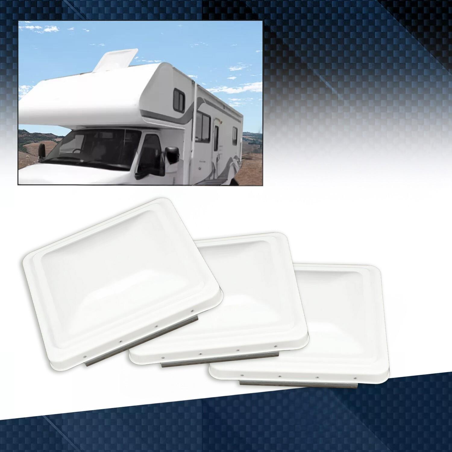 3 Pack RV Roof Vent Cover Lid White For Camper Trailer Air Ventline 14" X14"