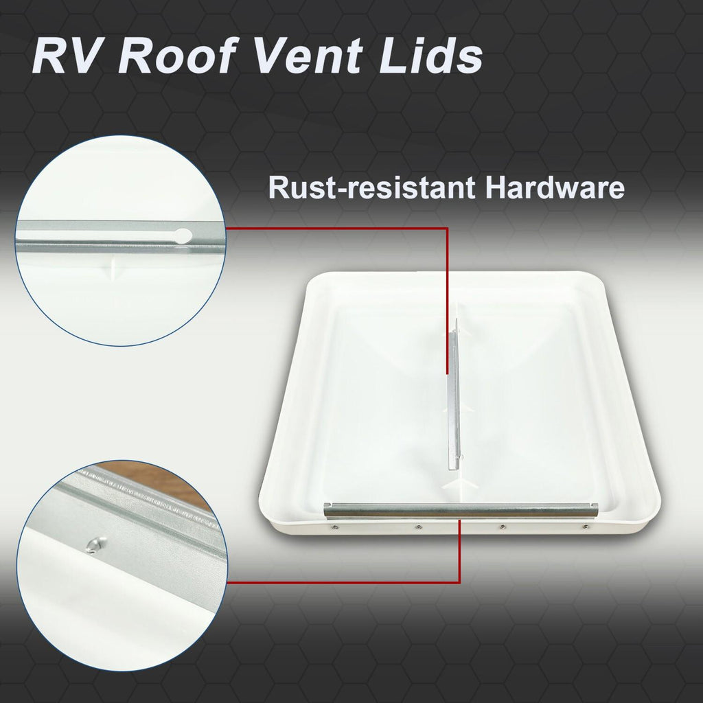 3 Pack RV Roof Vent Cover Lid White For Camper Trailer Air Ventline 14" X14"