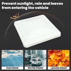 3 Pack RV Roof Vent Cover Lid White For Camper Trailer Air Ventline 14" X14"