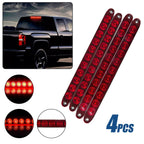 4X 16" 11 LED Red Truck Trailer Light Bar Stop Turn Tail Brake Light Strip Kit