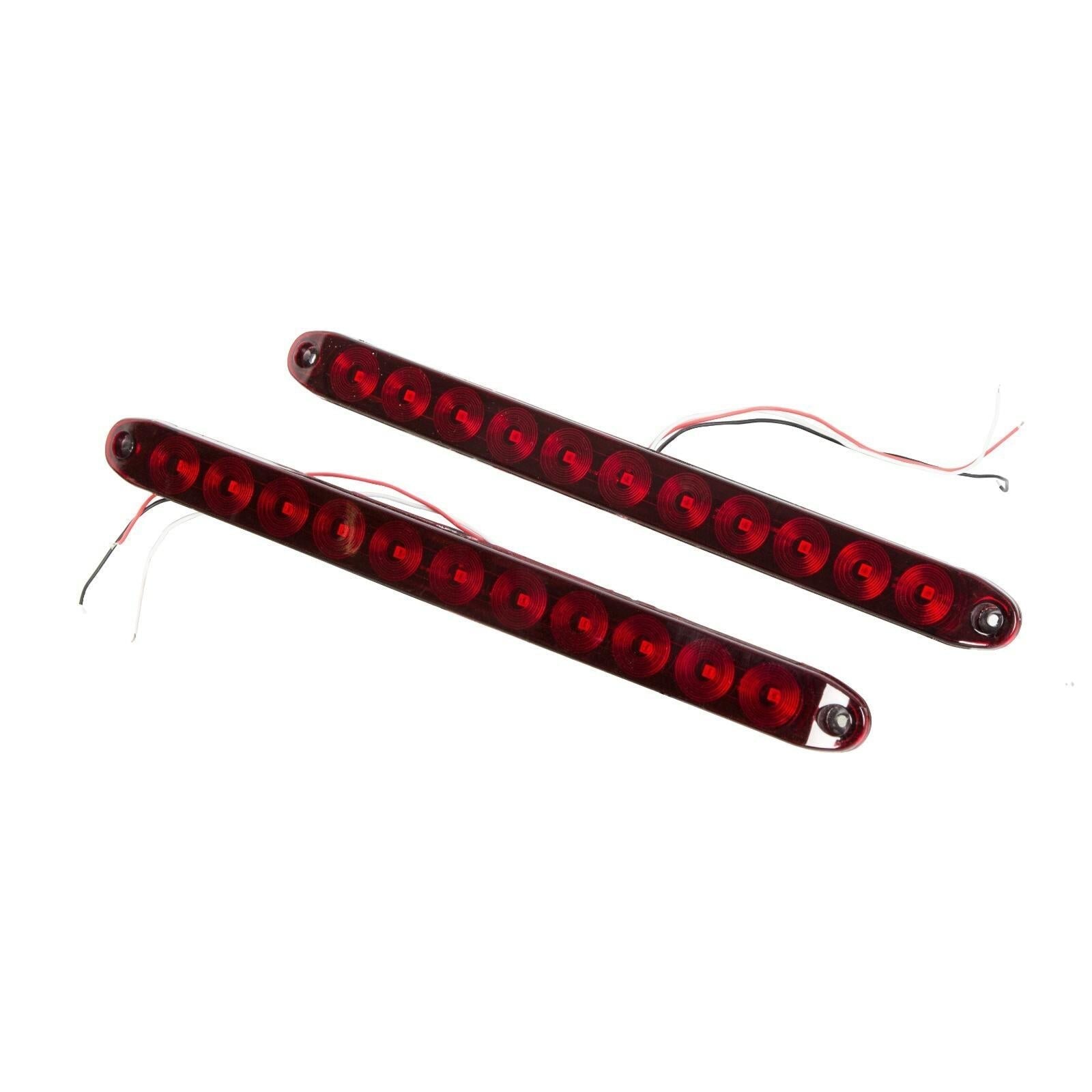 4X 16" 11 LED Red Truck Trailer Light Bar Stop Turn Tail Brake Light Strip Kit
