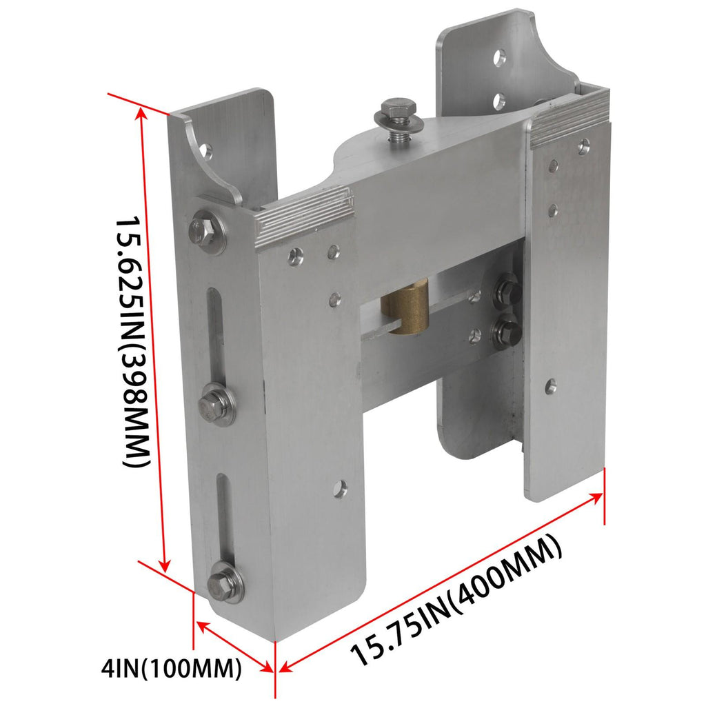 Boat Adjustable 4'' Outboard Boat Aluminum Motor Jack Plate Tool Silver