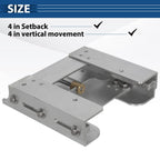 Boat Adjustable 4'' Outboard Boat Aluminum Motor Jack Plate Tool Silver