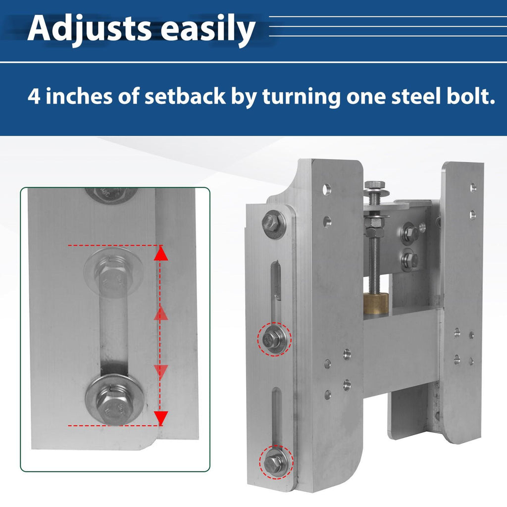 Boat Adjustable 4'' Outboard Boat Aluminum Motor Jack Plate Tool Silver