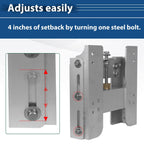 Boat Adjustable 4'' Outboard Boat Aluminum Motor Jack Plate Tool Silver