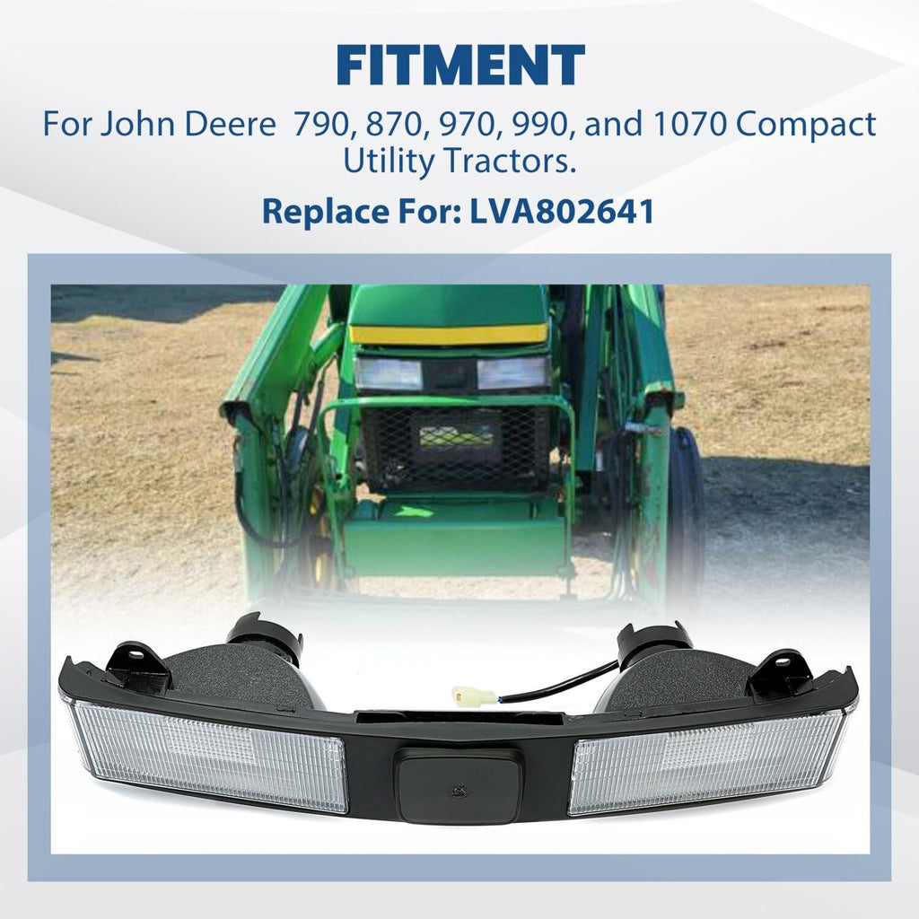 HeadLight Bar Fits John Deere 670 770 790 870 970 990 1070 Replace for LVA802641