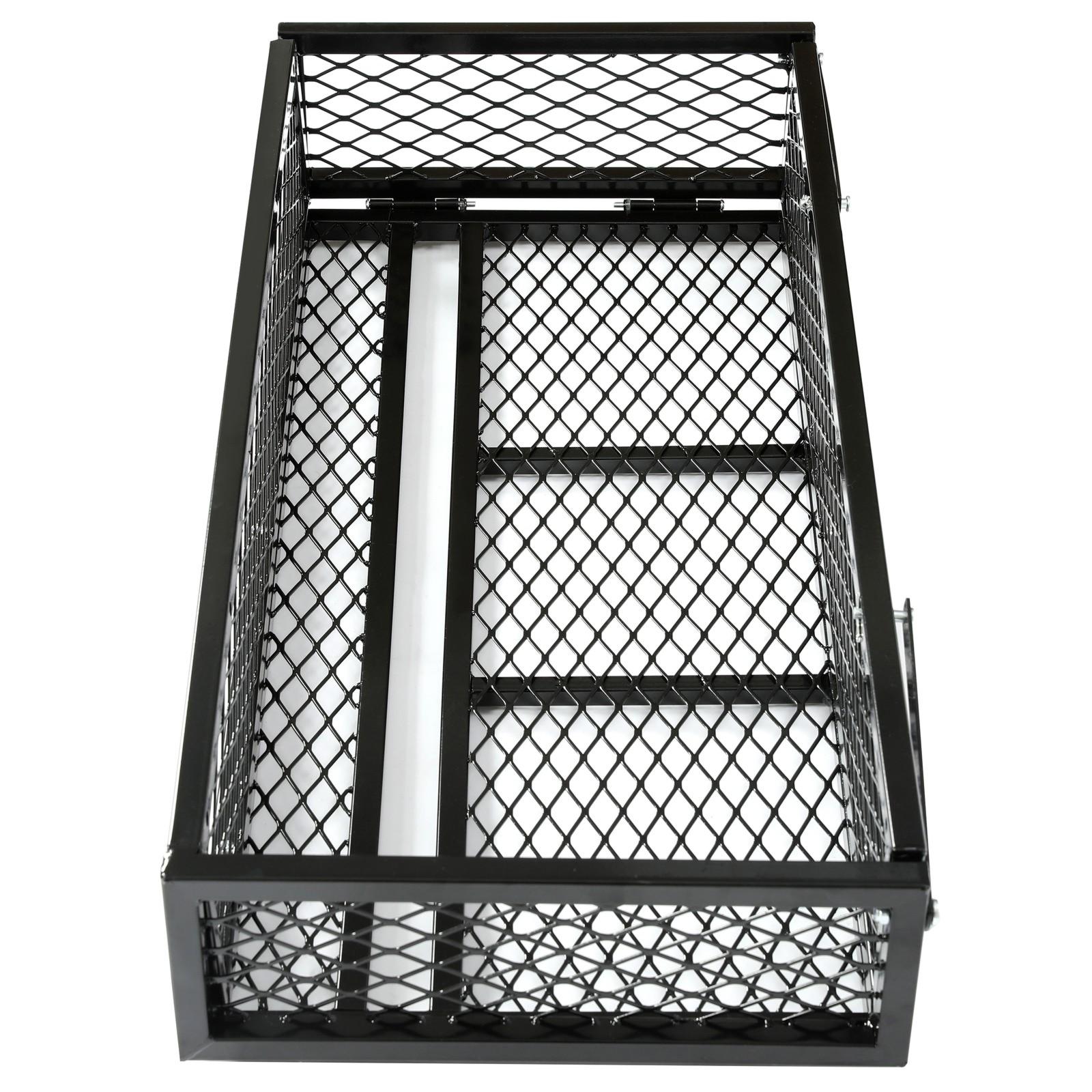 Front For  ATV Drop Cargo Basket Rack Storage Carrier Kit Universal Steel Black