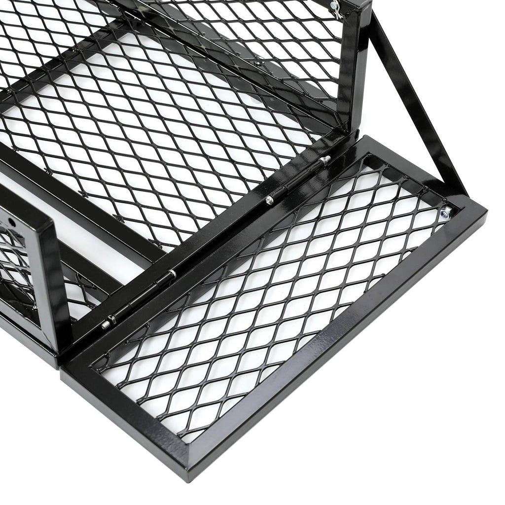 Front For  ATV Drop Cargo Basket Rack Storage Carrier Kit Universal Steel Black
