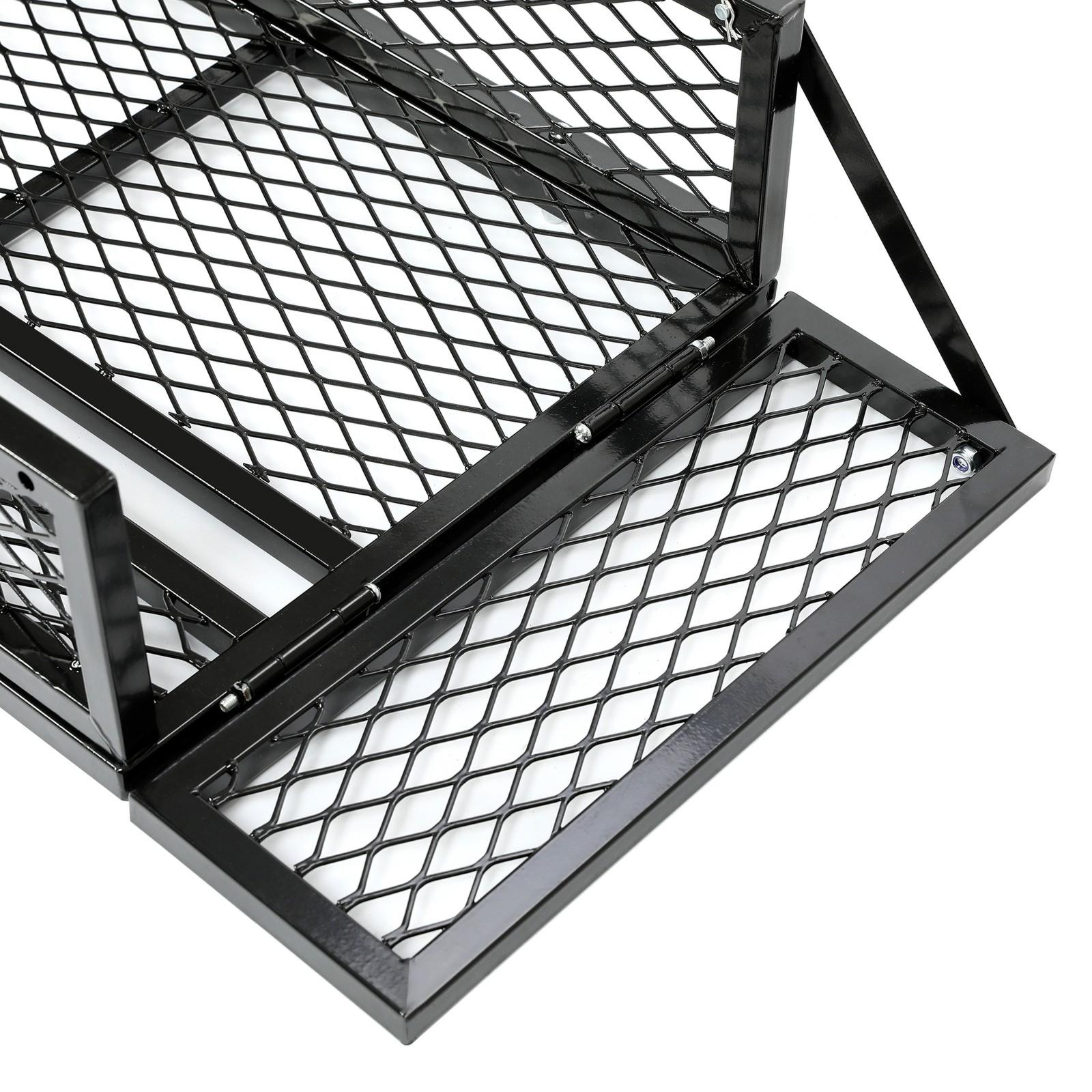 Front For  ATV Drop Cargo Basket Rack Storage Carrier Kit Universal Steel Black