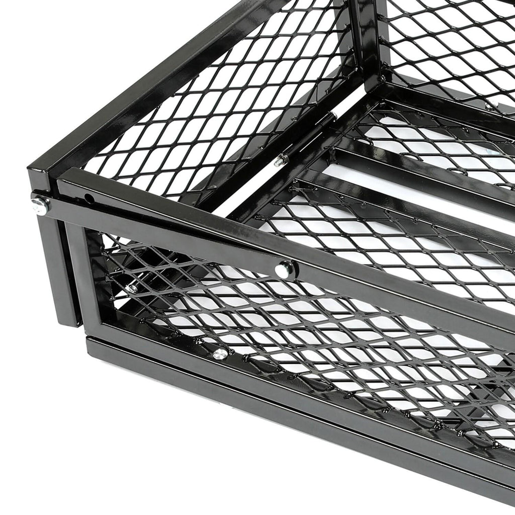 Front For  ATV Drop Cargo Basket Rack Storage Carrier Kit Universal Steel Black