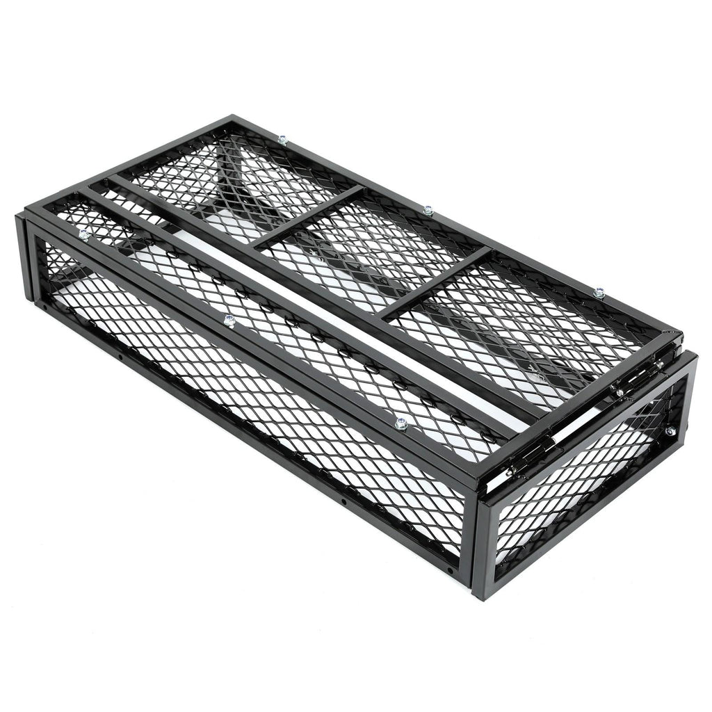 Front For  ATV Drop Cargo Basket Rack Storage Carrier Kit Universal Steel Black
