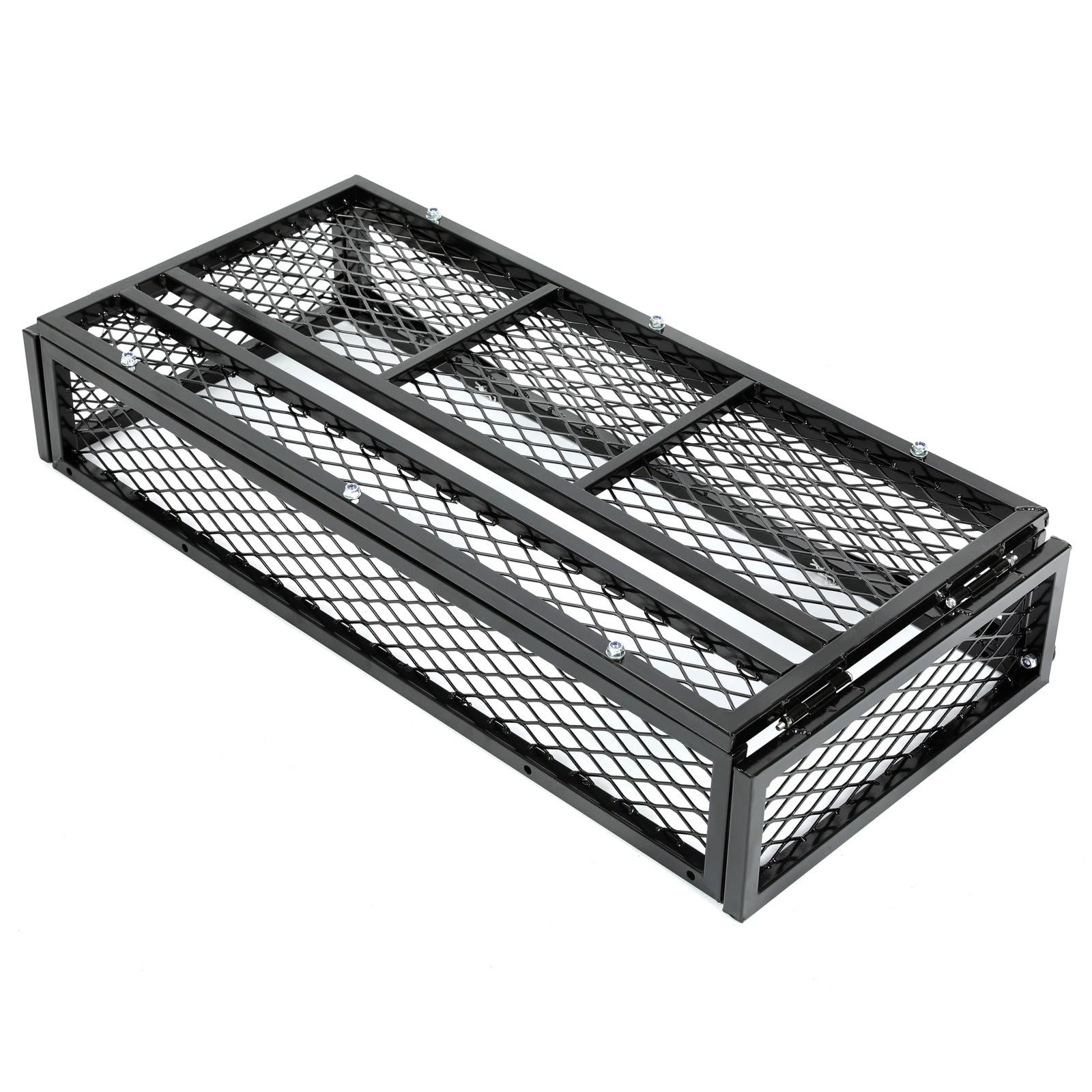 Front For  ATV Drop Cargo Basket Rack Storage Carrier Kit Universal Steel Black